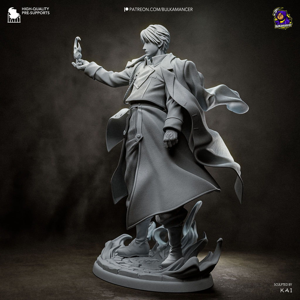 Roy Mustang (Fullmetal Alchemist) resin figure by Bulkamancer — studio render 14