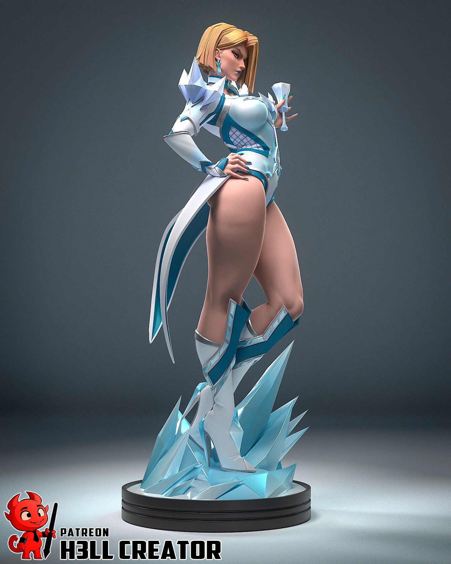 Emma Frost (Marvel) resin figure by h3LLcreator — studio render 6