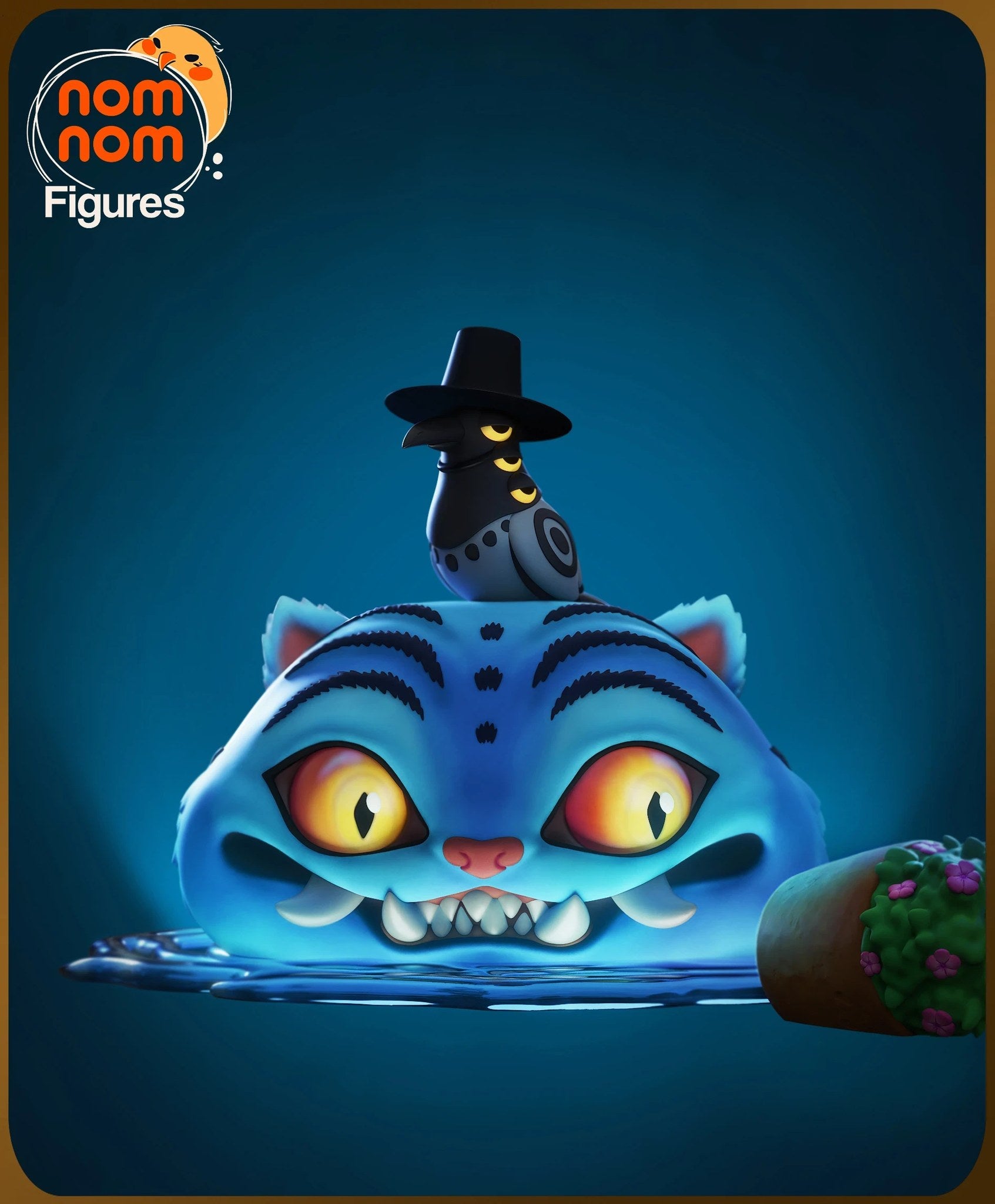 Derpy Tiger KPop Demon Hunters Chibi resin figure by NomNom Figures — studio preview 1