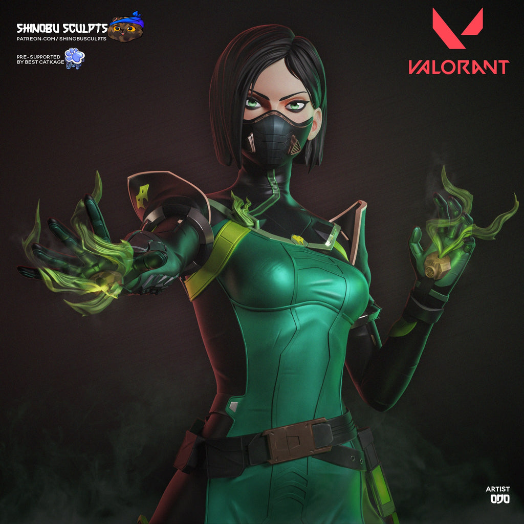 Viper (Valorant) resin figure by Shinobu Sculpts — studio render 1