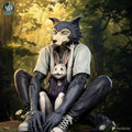 Legoshi and Haru (Beastars) resin figure by Kaidan 3D — studio render 1