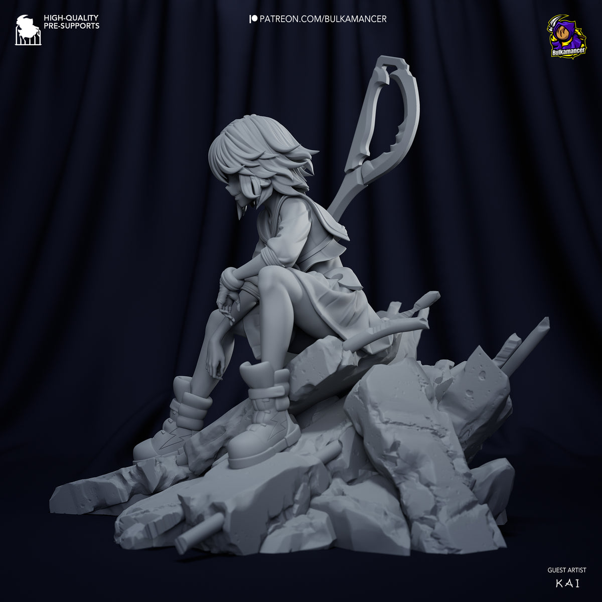 Ryuko Matoi (Kill la Kill) resin figure by Bulkamancer — studio render 9
