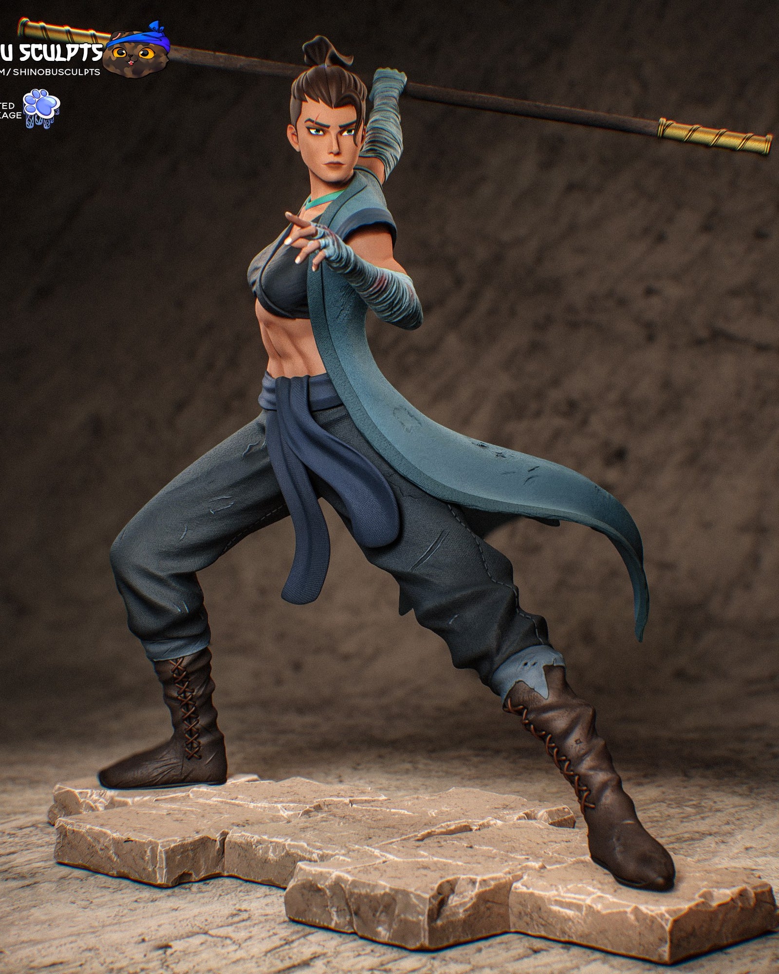 Beauregard Lionett (Critical Role) resin figure by Shinobu Sculpts — studio render 2
