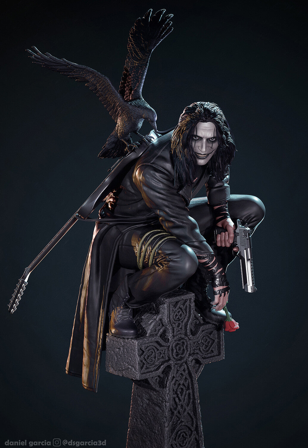 Eric Draven The Crow resin figure by CA 3D Studios — studio preview 1