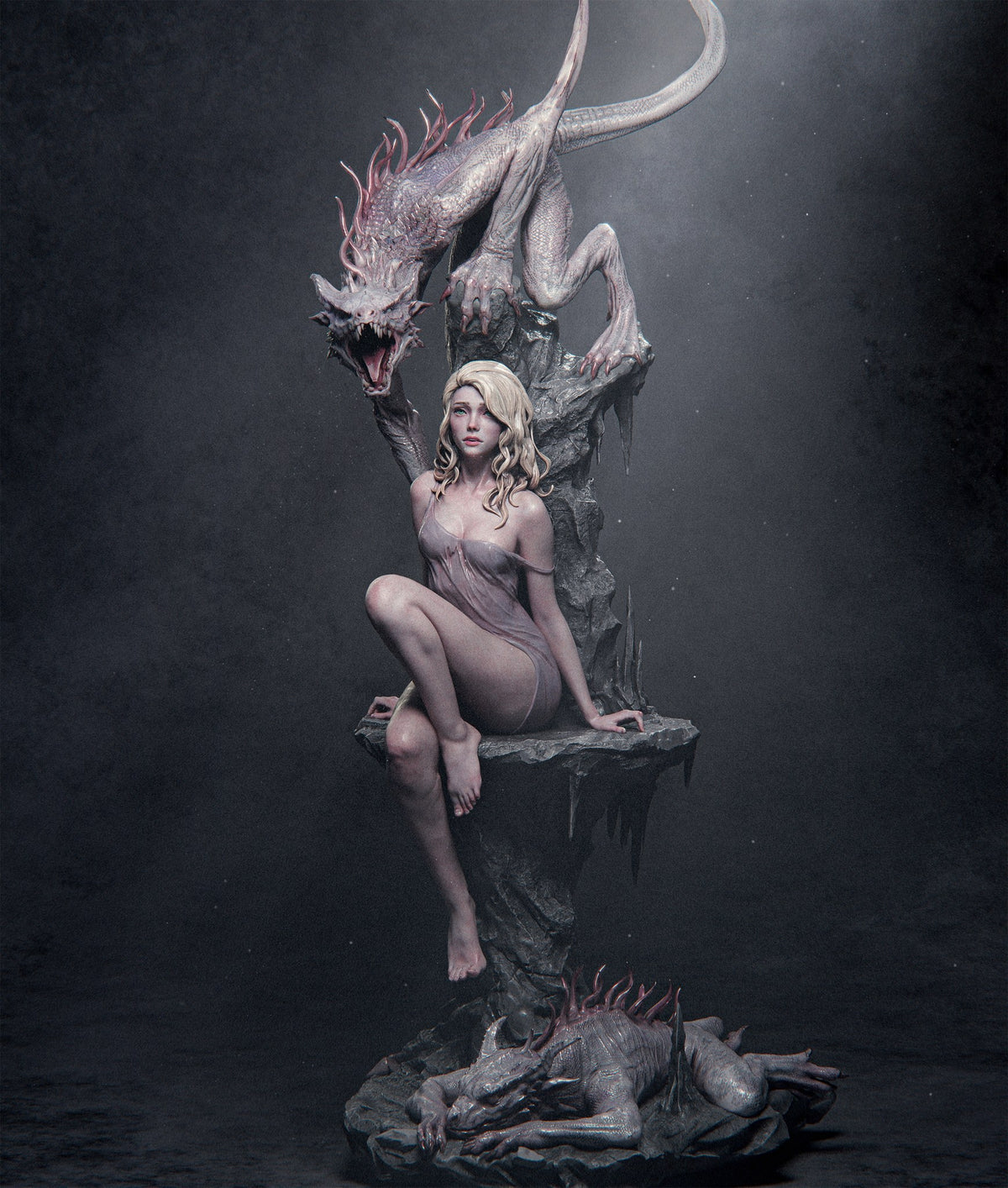 Elegy of the Wyrm _Original Characters resin figure by CA 3D Studios — studio preview 1