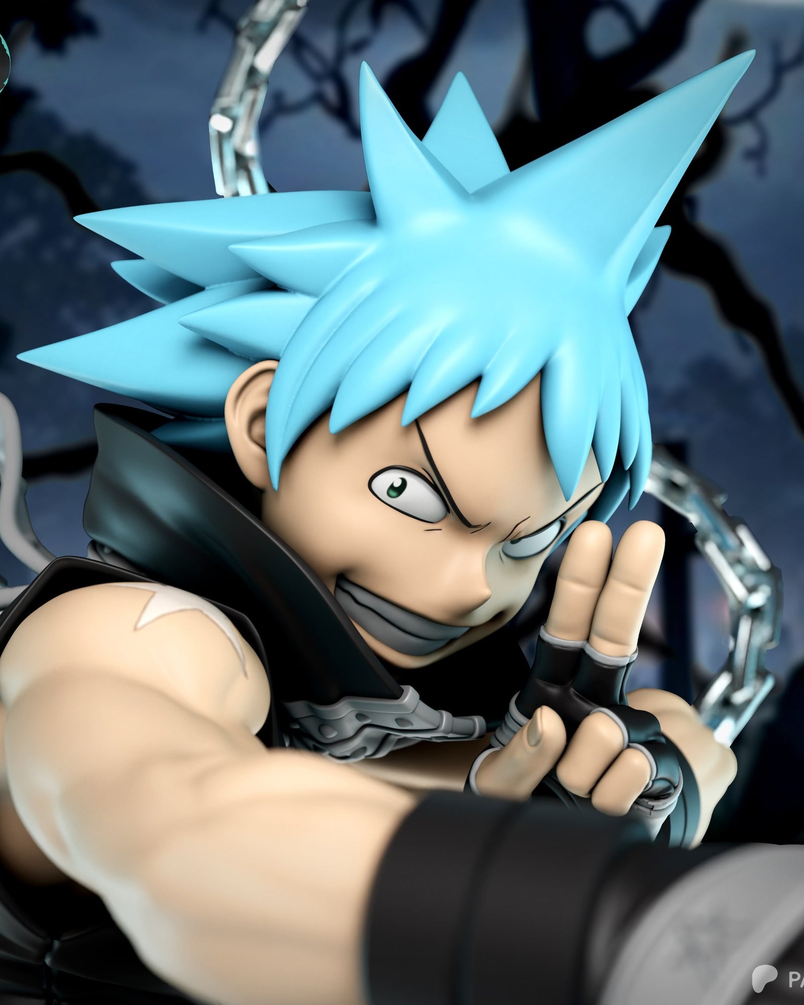 Black Star (Soul Eater) resin figure by Kaidan 3D — studio render 5