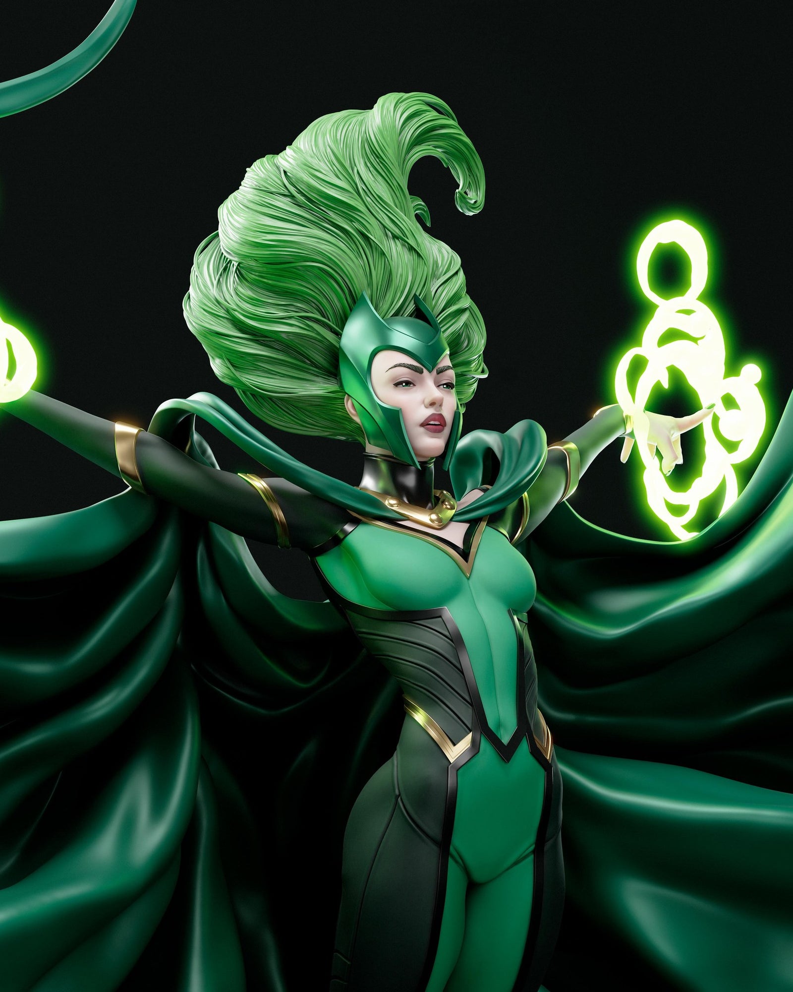 Polaris (Marvel) resin figure by Abe3D — studio render 1