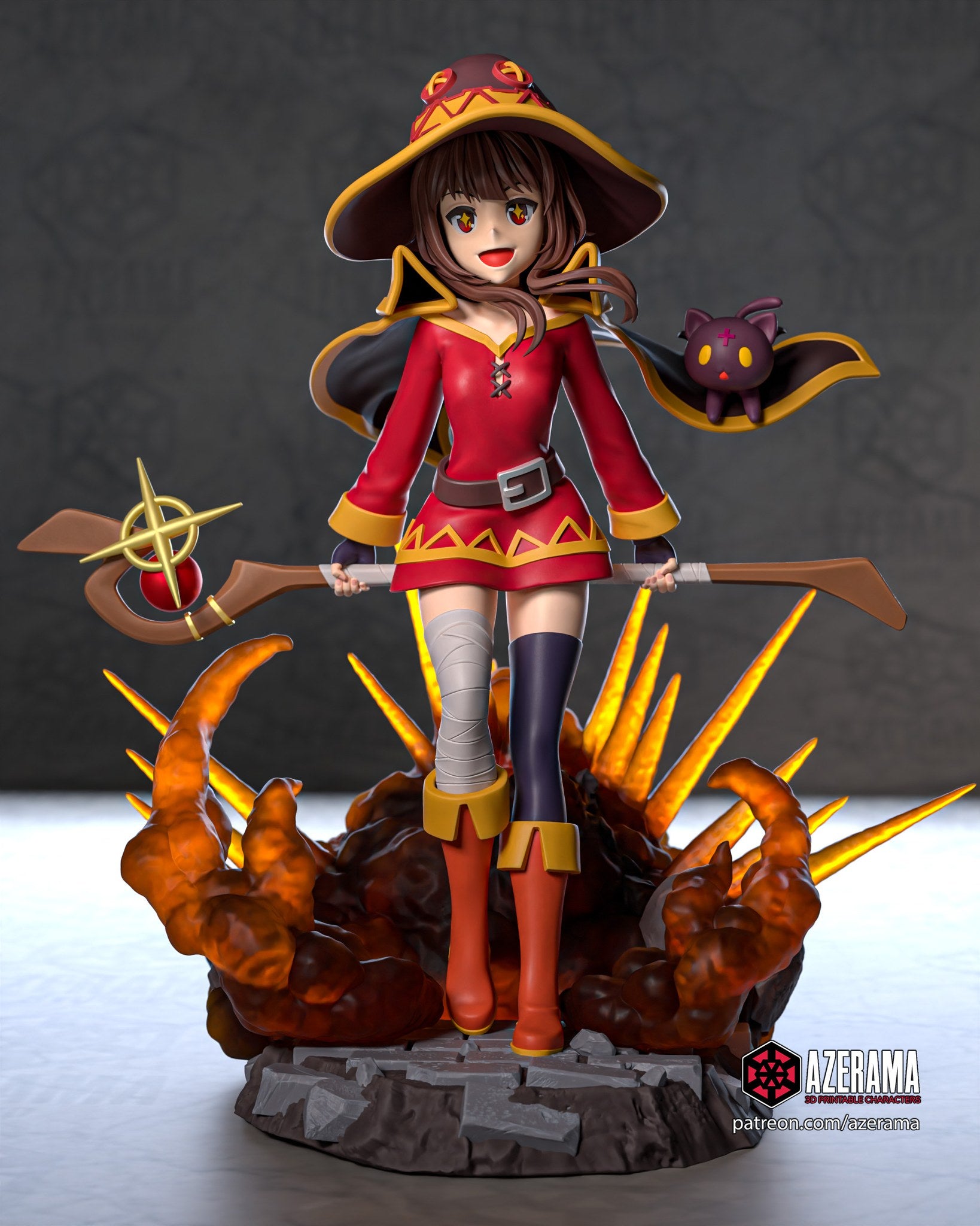 Megumin (KonoSuba) resin figure by Azerama — studio render 2