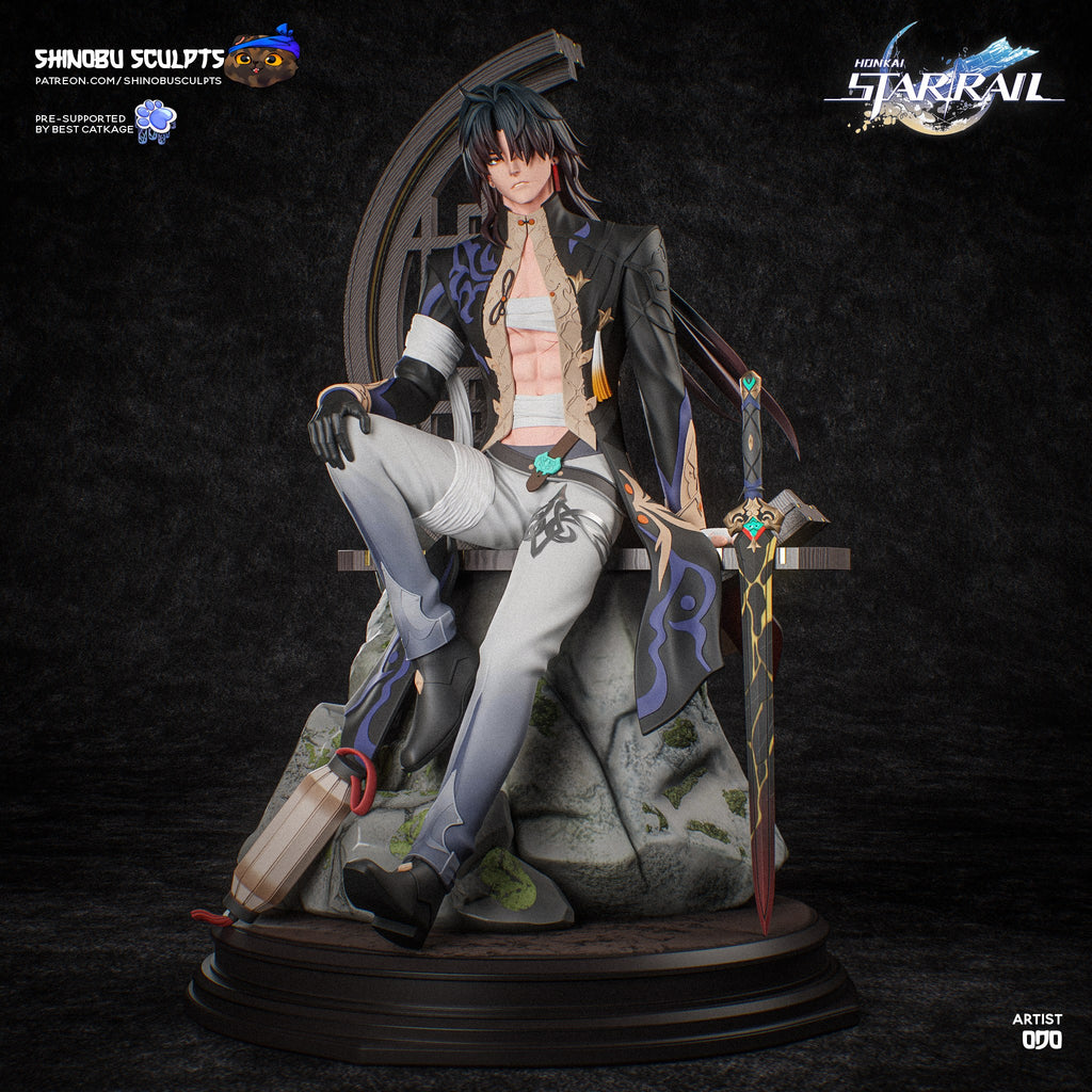 Blade (Honkai Star Rail) resin figure by Shinobu Sculpts — studio render 3