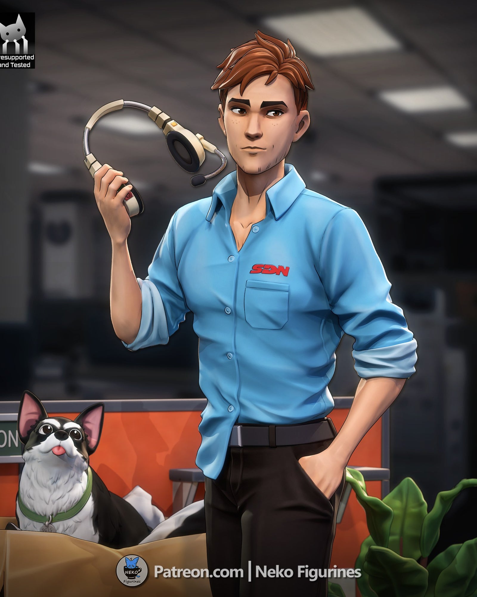 Robert (Dispatch) resin figure by Neko Figurines — studio render 1