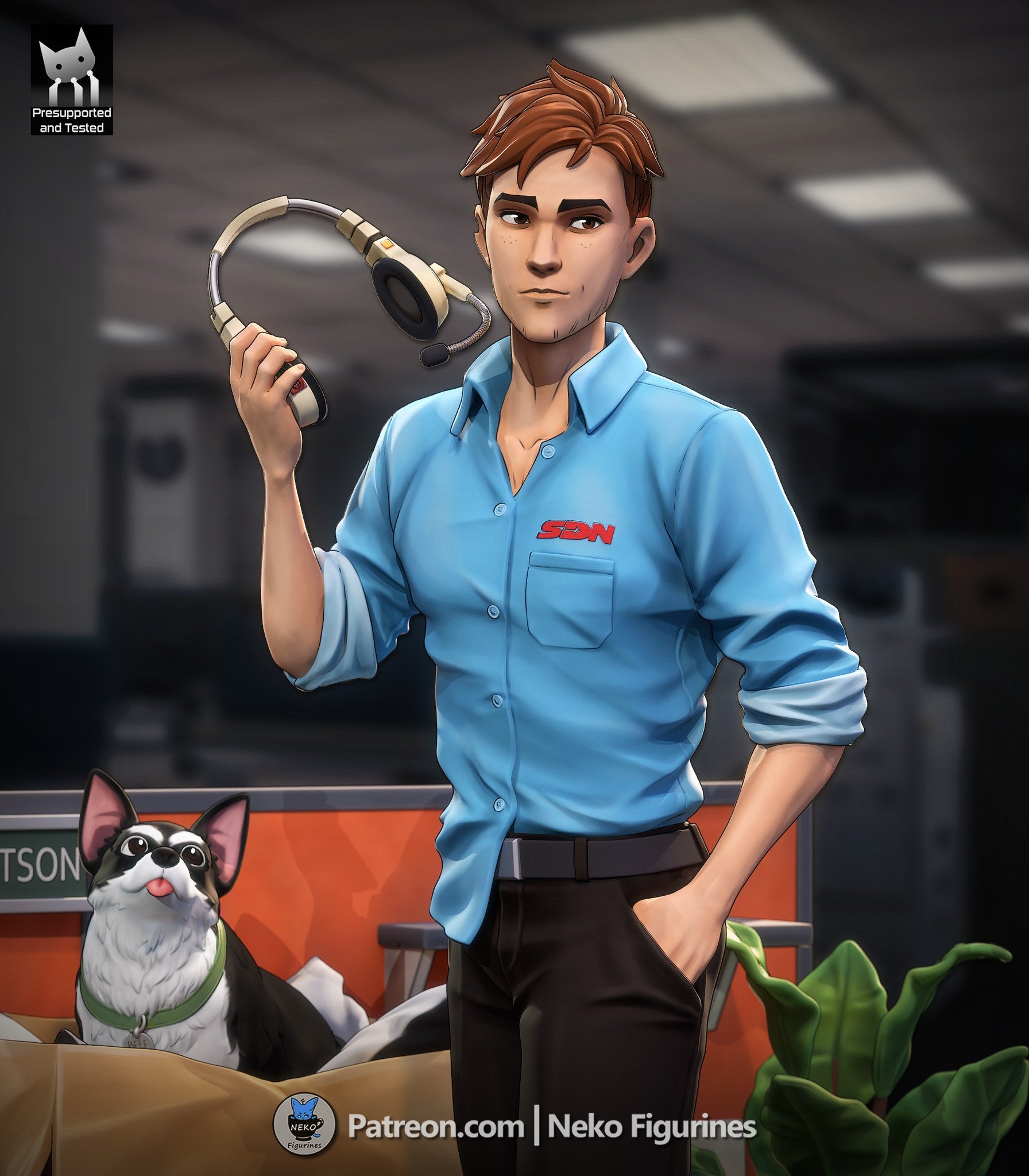 Robert (Dispatch) resin figure by Neko Figurines — studio render 1