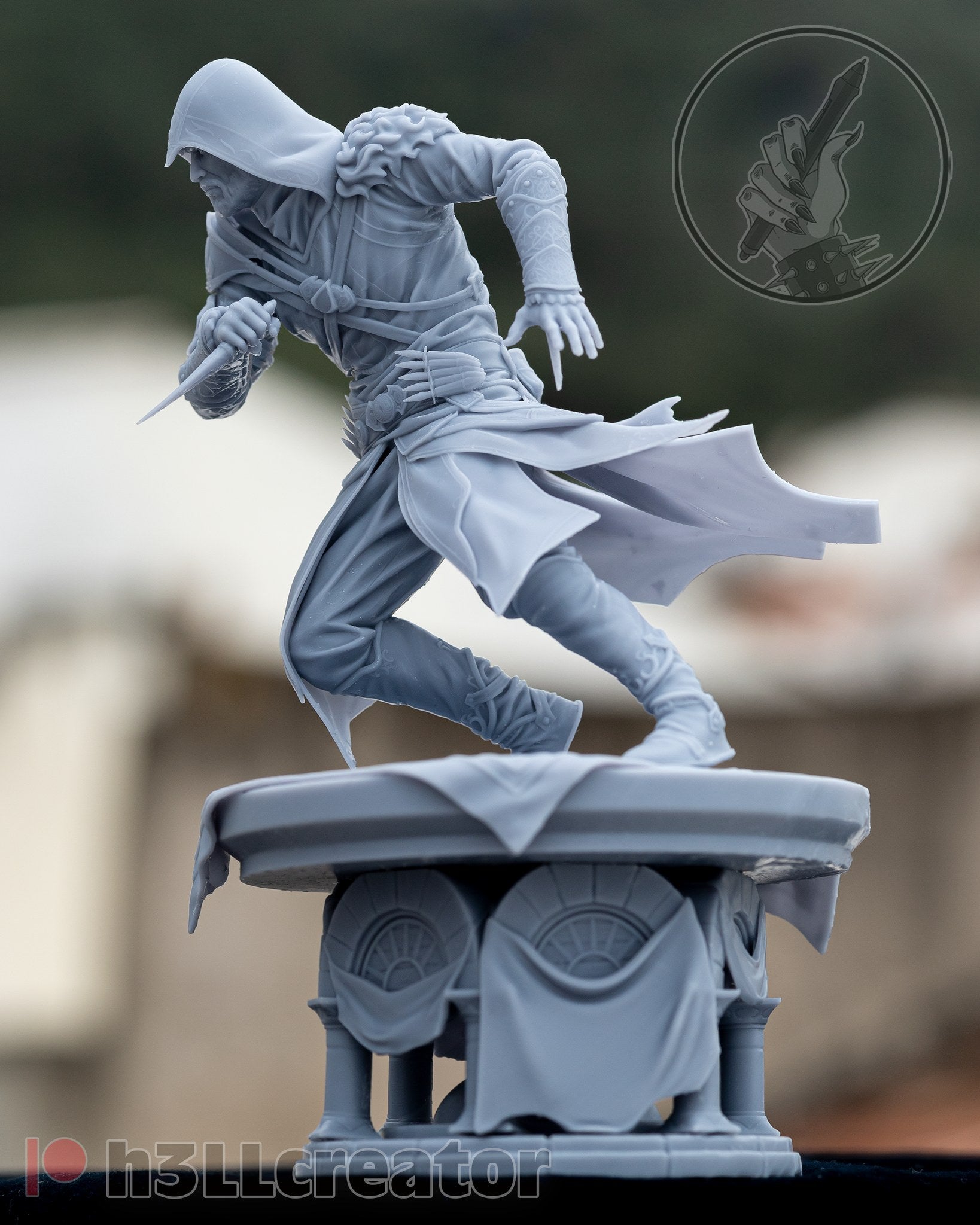 Ezio Auditore (Assassin's Creed) resin figure by h3LLcreator — studio render 10