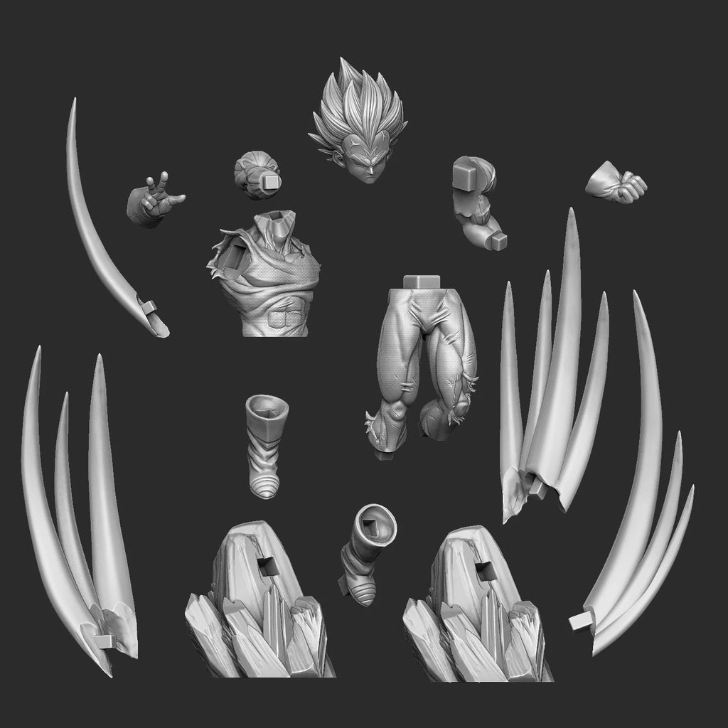 Majin Vegeta (Dragon Ball) resin figure by Kaidan 3D — studio render 3