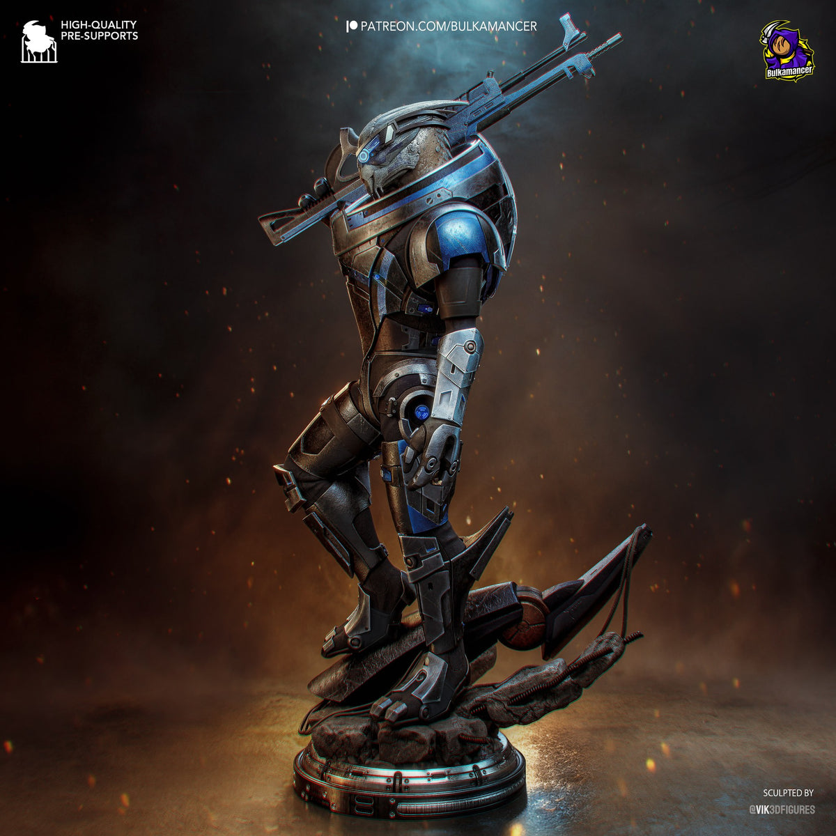 Garrus Vakarian (Mass Effect) resin figure by Bulkamancer — studio render 4