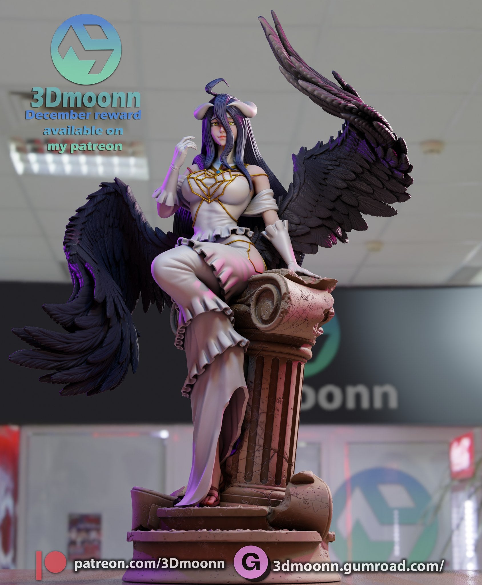 albedo overlord 3dmoonn stl zone