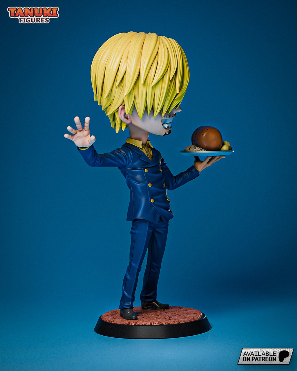 Sanji (One Piece) resin figure by Tanuki Figures — studio render 5