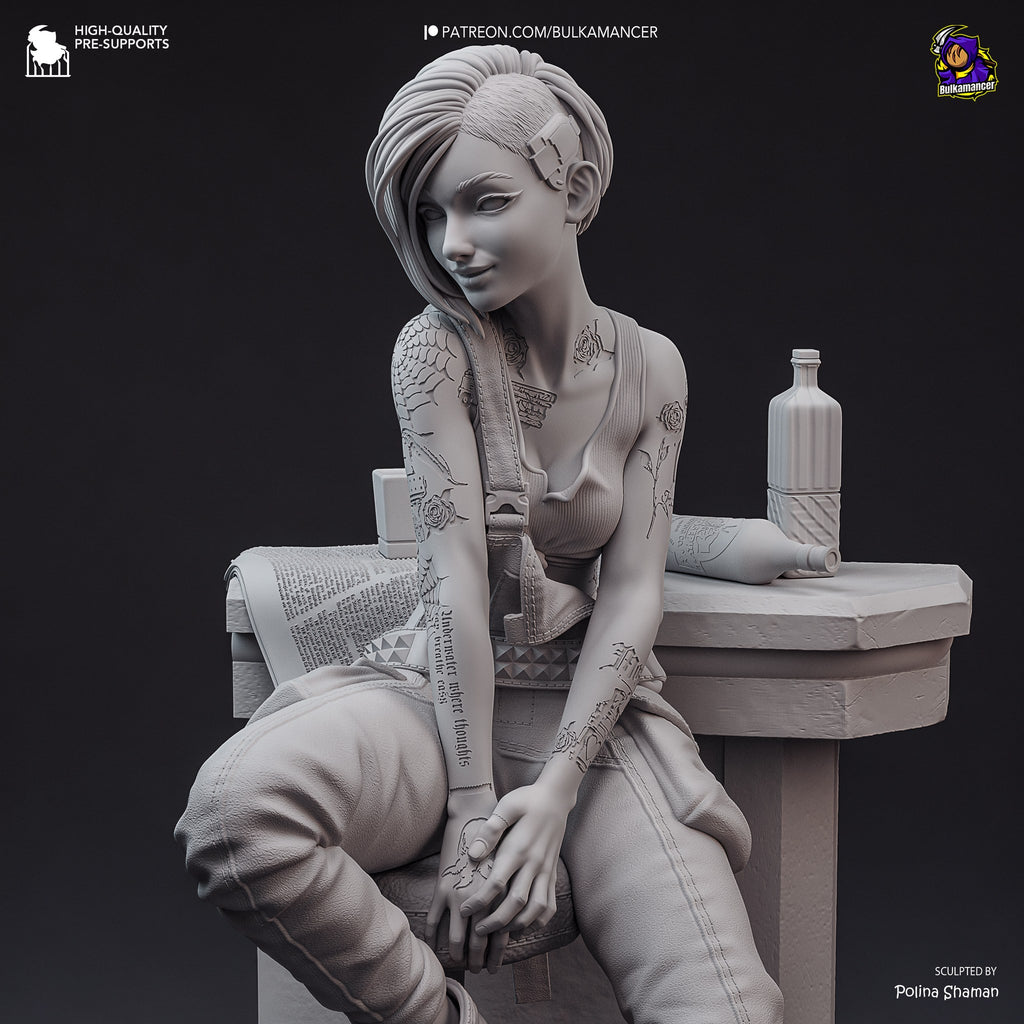 Judy Alvarez (Cyberpunk 2077) resin figure by Bulkamancer — studio render 11