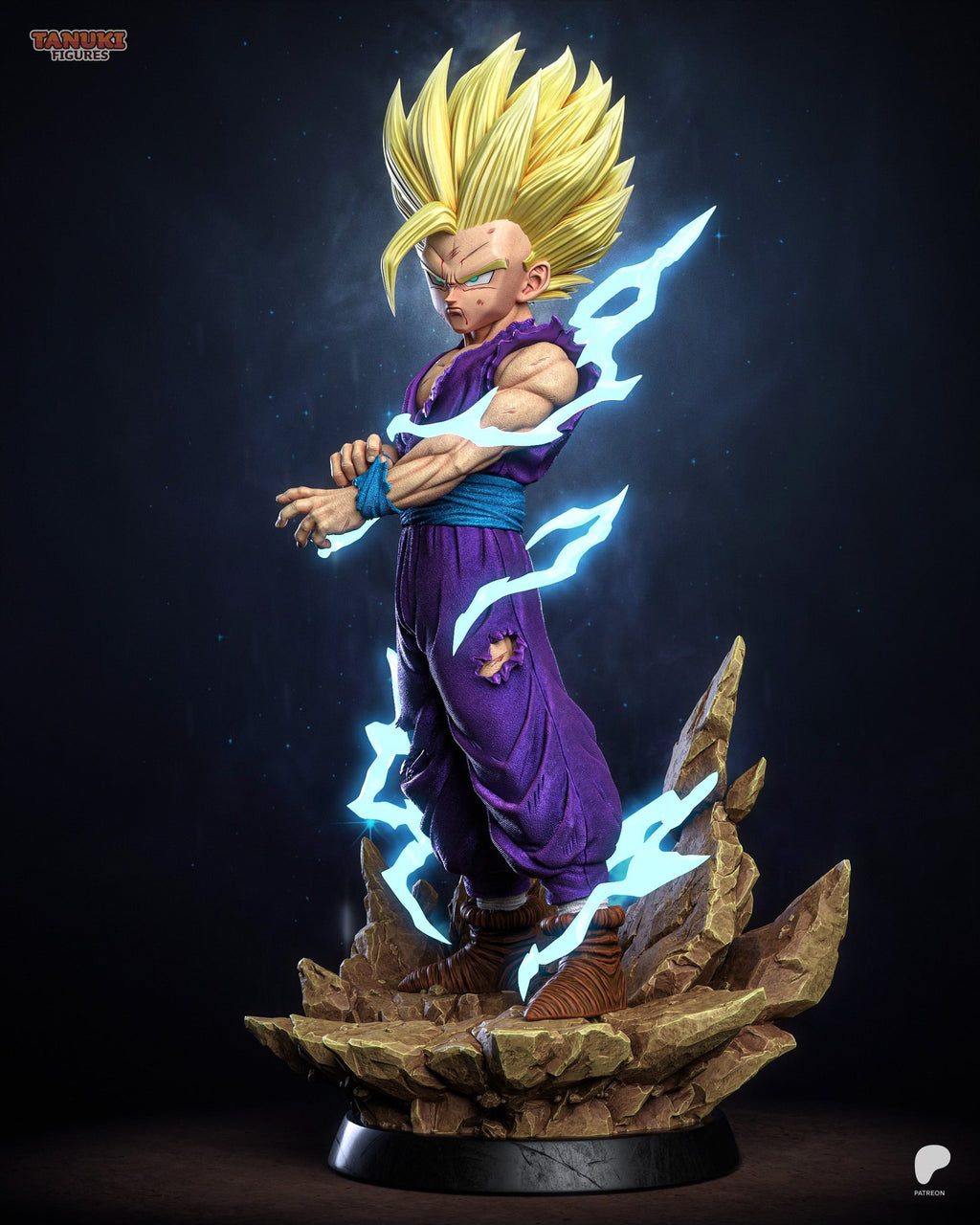 Gohan (Dragon Ball) resin figure by Tanuki Figures — studio render 2