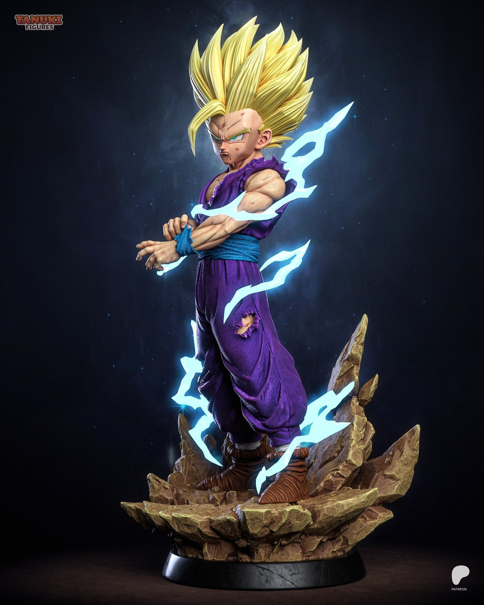 Gohan (Dragon Ball) resin figure by Tanuki Figures — studio render 2