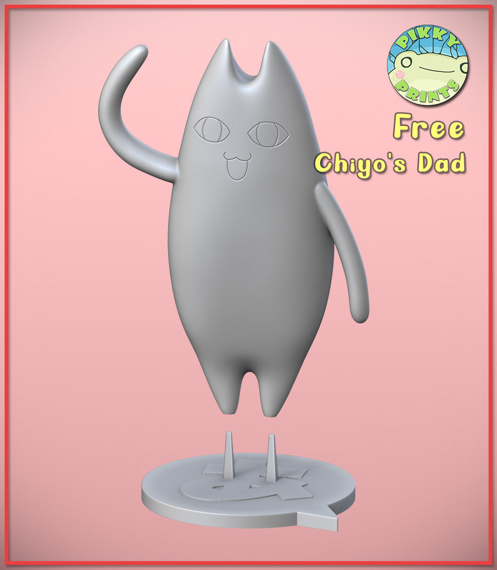 Chiyo Dad (Azumanga Daioh) resin figure by PikkyPrints — studio render 2
