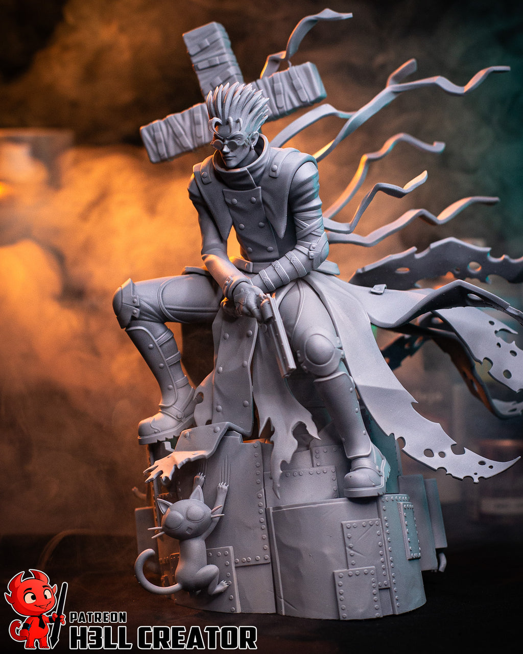 Vash the Stampede (Trigun) resin figure by h3LLcreator — studio render 12