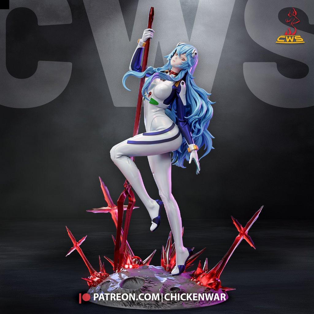 Rei Ayanami (Evangelion) resin figure by CW Studio — studio render 4