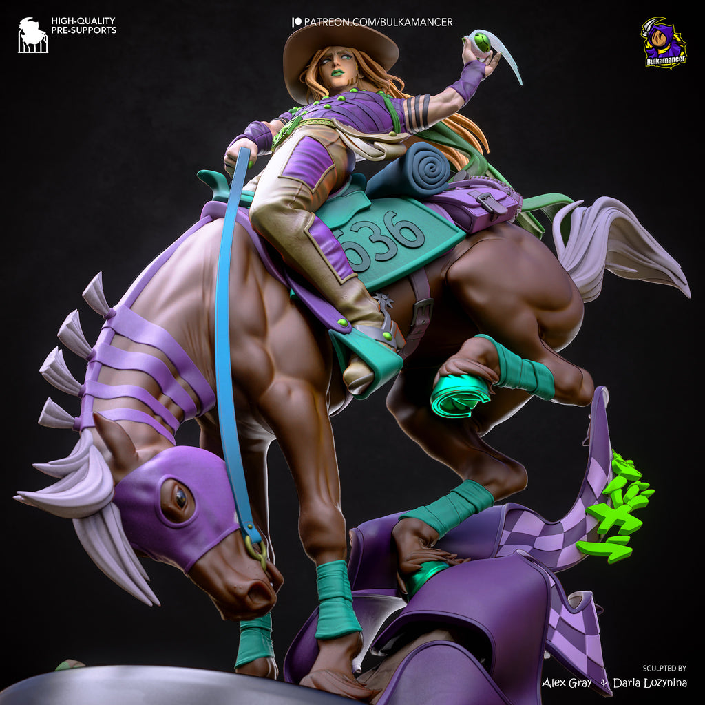 Gyro Zeppeli (Jojo's Bizarre Adventure) resin figure by Bulkamancer — studio render 10