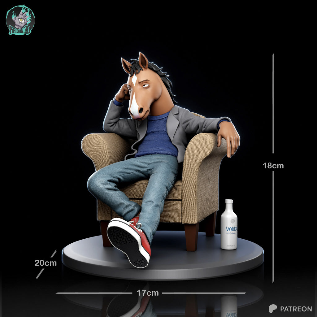 BoJack Horseman (Bojack Horseman) resin figure by Kaidan 3D — studio render 4