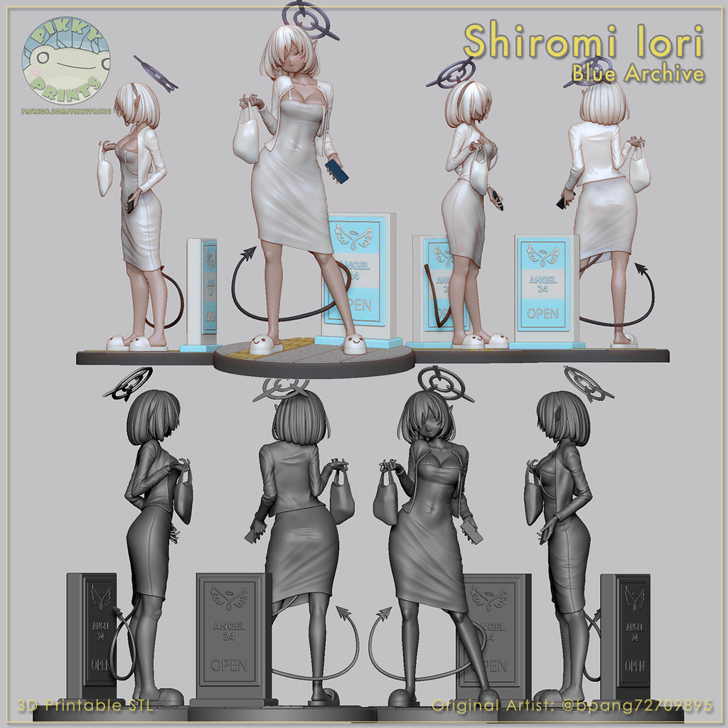 Shiromi Iori (Blue Archive) resin figure by PikkyPrints — studio render 8