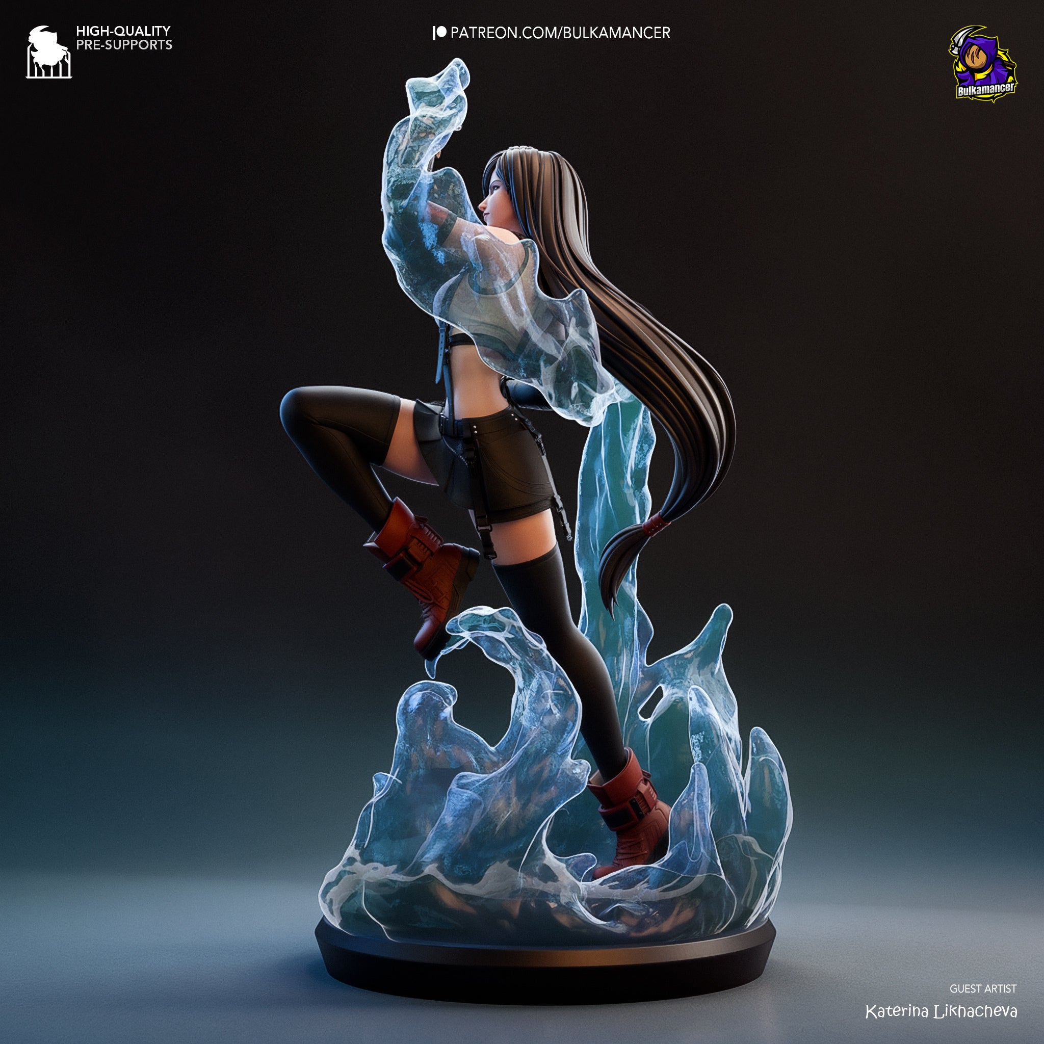 Tifa Lockhart (Final Fantasy) resin figure by Bulkamancer — studio render 6