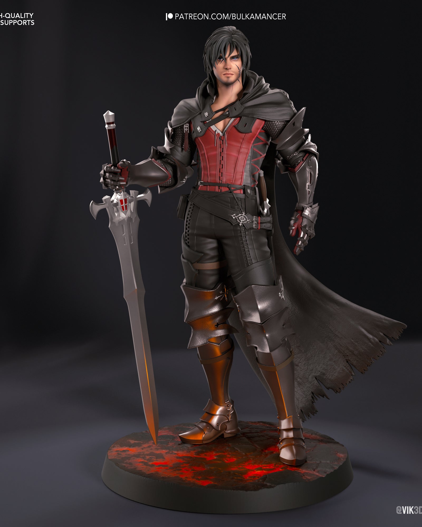 Clive Rosfield (Final Fantasy) resin figure by Bulkamancer — studio render 3