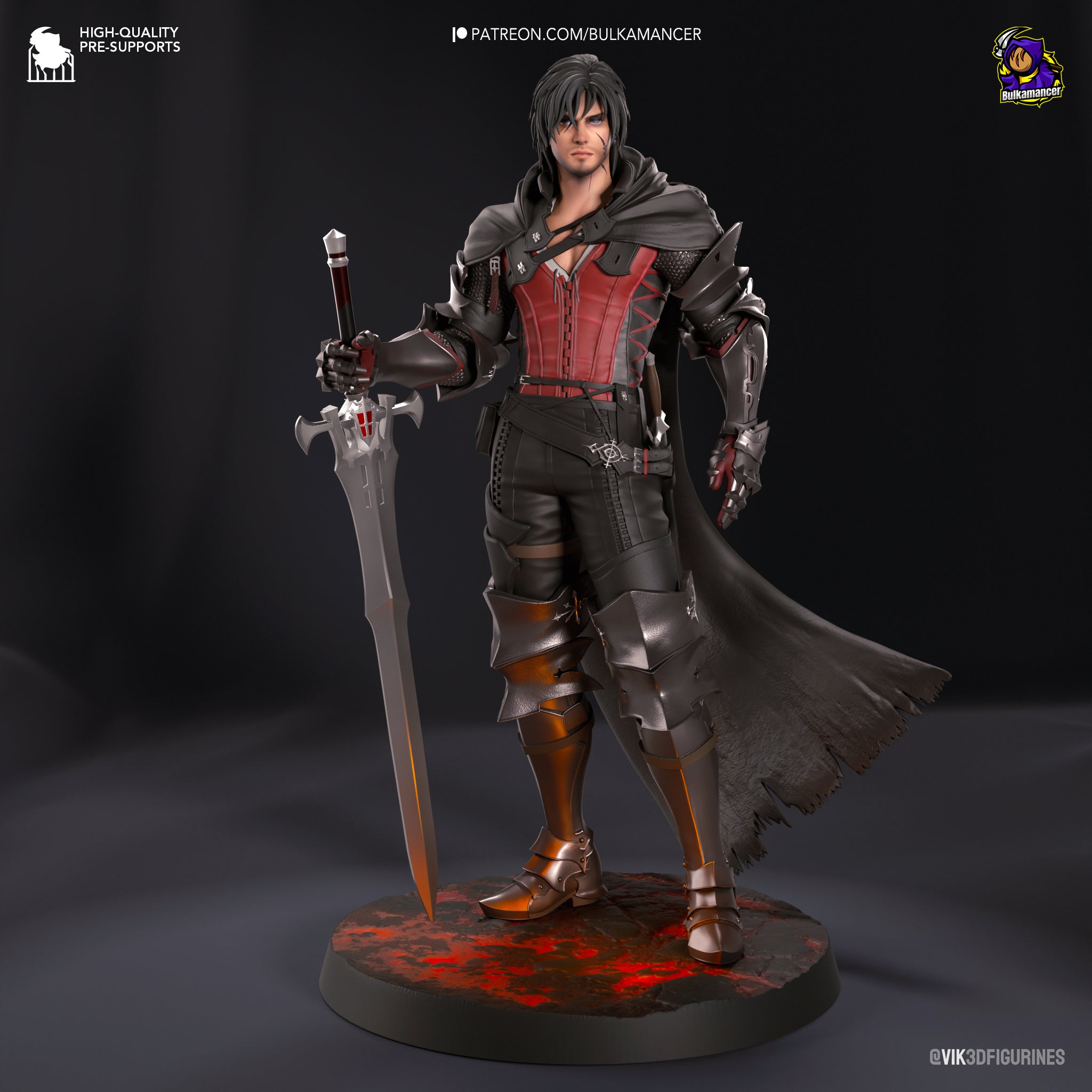 Clive Rosfield (Final Fantasy) resin figure by Bulkamancer — studio render 3
