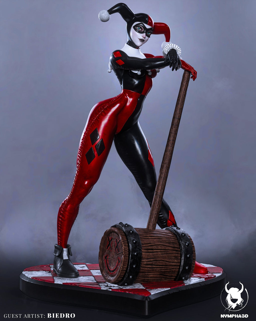 Harley Quinn (DC Comics) resin figure by Nympha — studio render 2