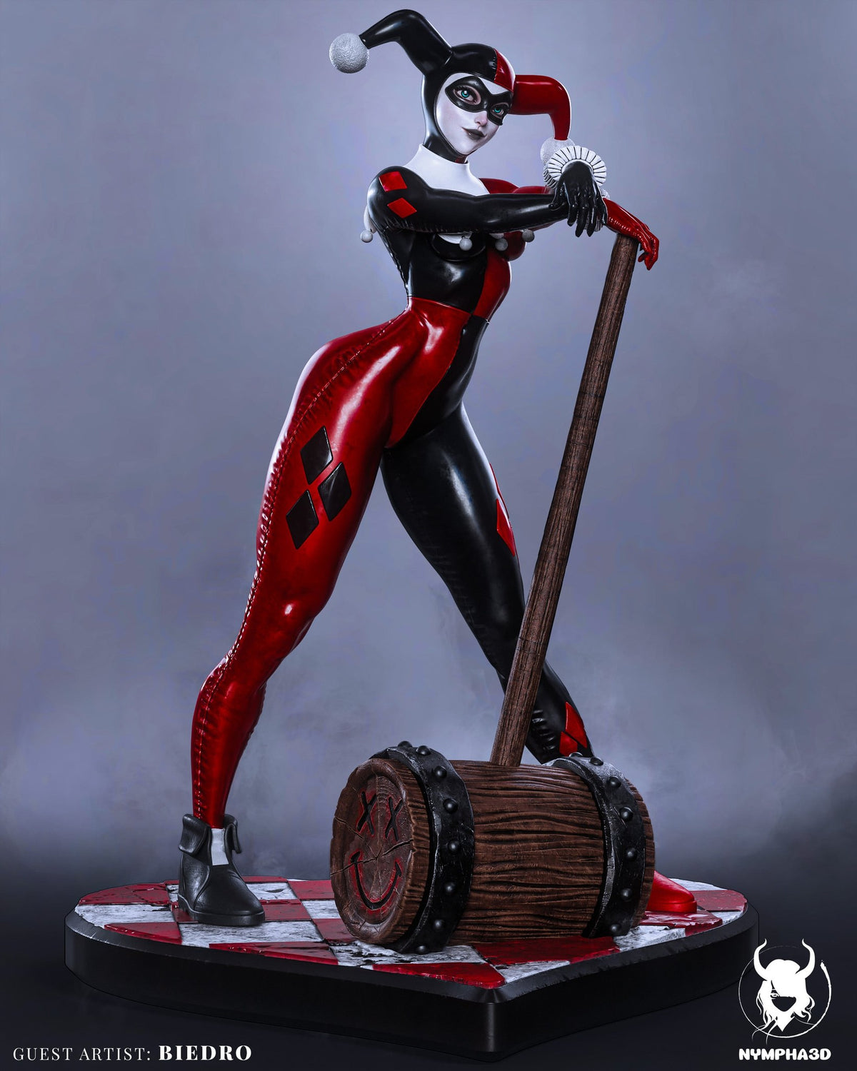Harley Quinn (DC Comics) resin figure by Nympha — studio render 2