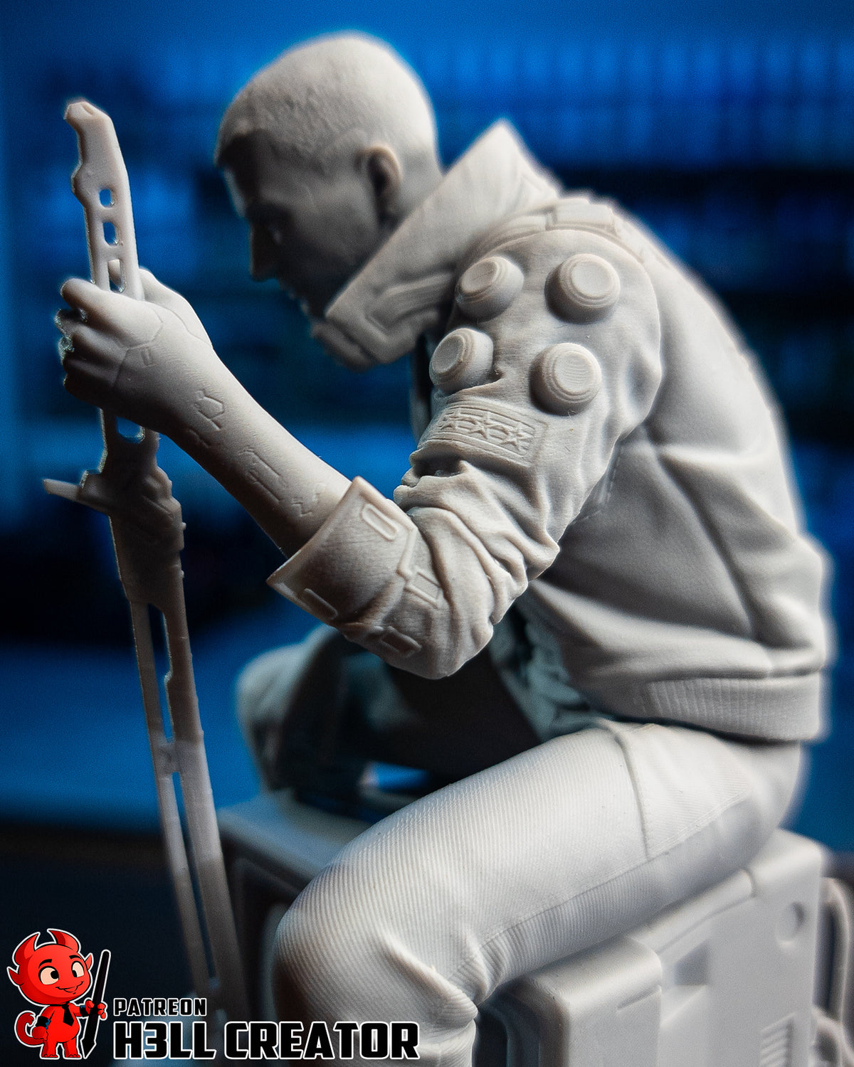 Male V (Cyberpunk 2077) resin figure by h3LLcreator — studio render 15