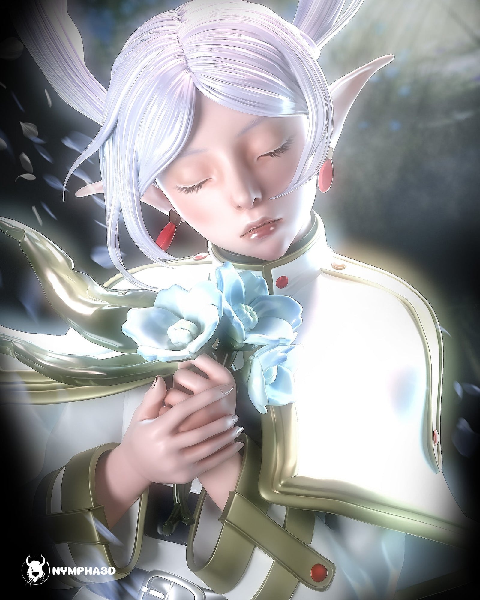 Frieren (Frieren Beyond Journey's End) resin figure by Nympha — studio render 5