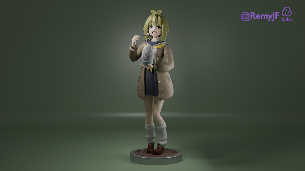 Meme Bashame (My Deer Friend Nokotan) resin figure by RemyJF — studio render 1