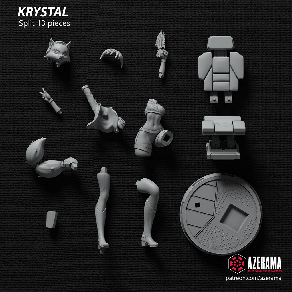 Krystal (Star Fox) resin figure by Azerama — studio render 4