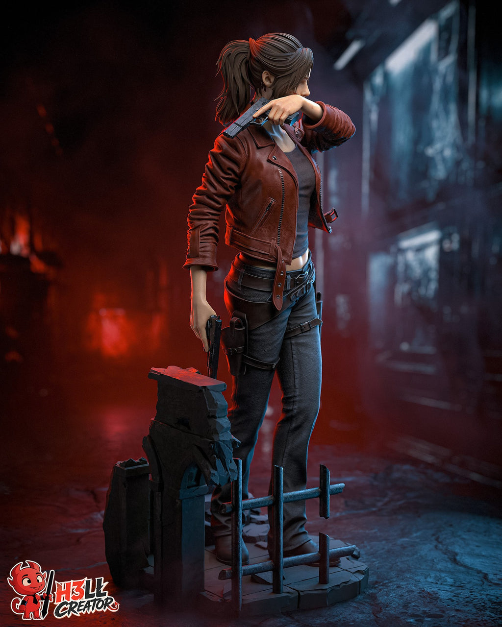 Claire Redfield (Resident Evil) resin figure by h3LLcreator — studio render 6