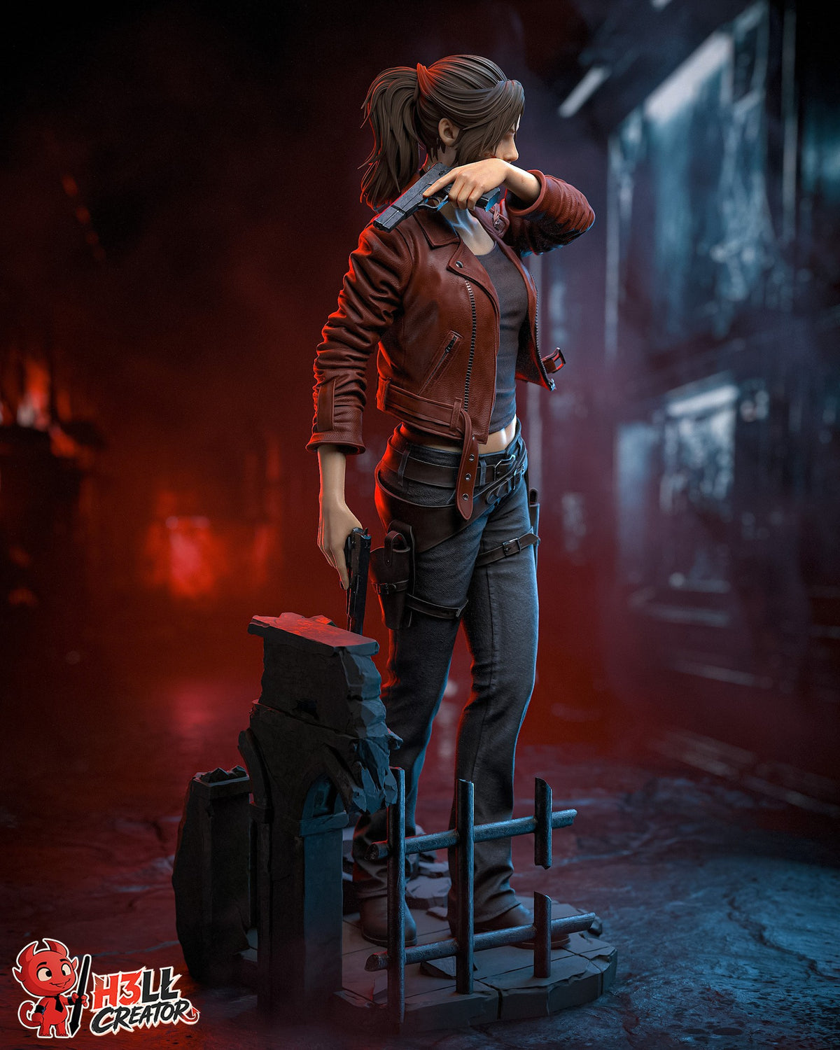Claire Redfield (Resident Evil) resin figure by h3LLcreator — studio render 6
