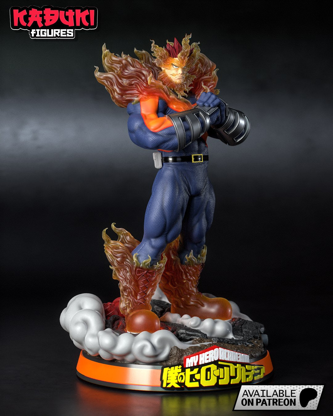 Endeavor (My Hero Academia) resin figure by Tanuki Figures — studio render 2