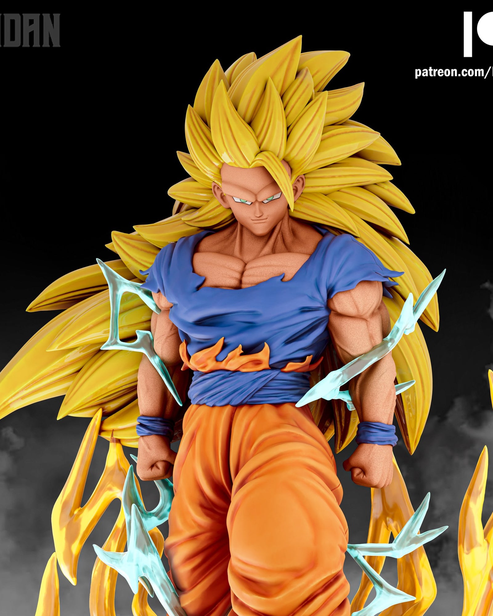 Goku (Dragon Ball) resin figure by Kaidan 3D — studio render 1
