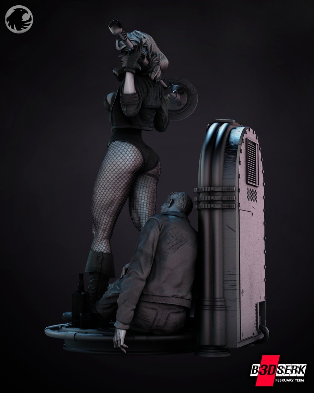 Black Canary (DC) resin figure by B3DSERK — studio render 6