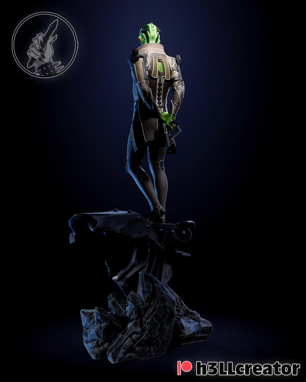 Thane Krios (Mass Effect) resin figure by h3LLcreator — studio render 4