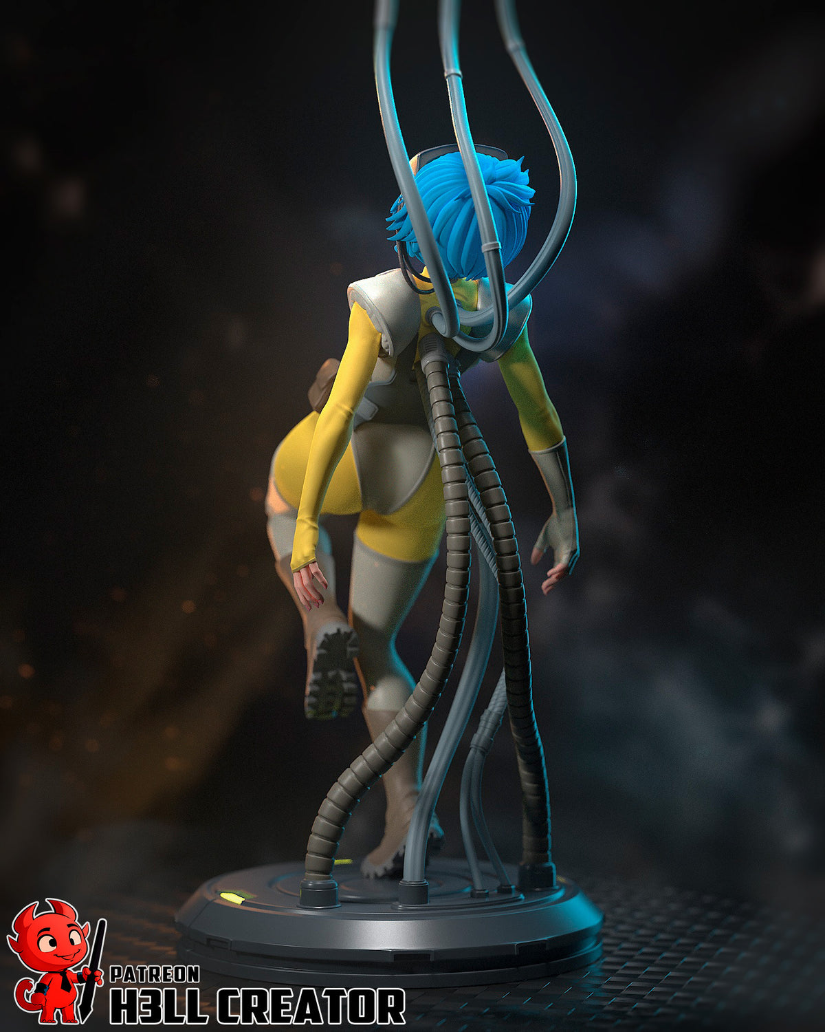 Motoko Kusanagi (Ghost in the Shell) resin figure by h3LLcreator — studio render 8