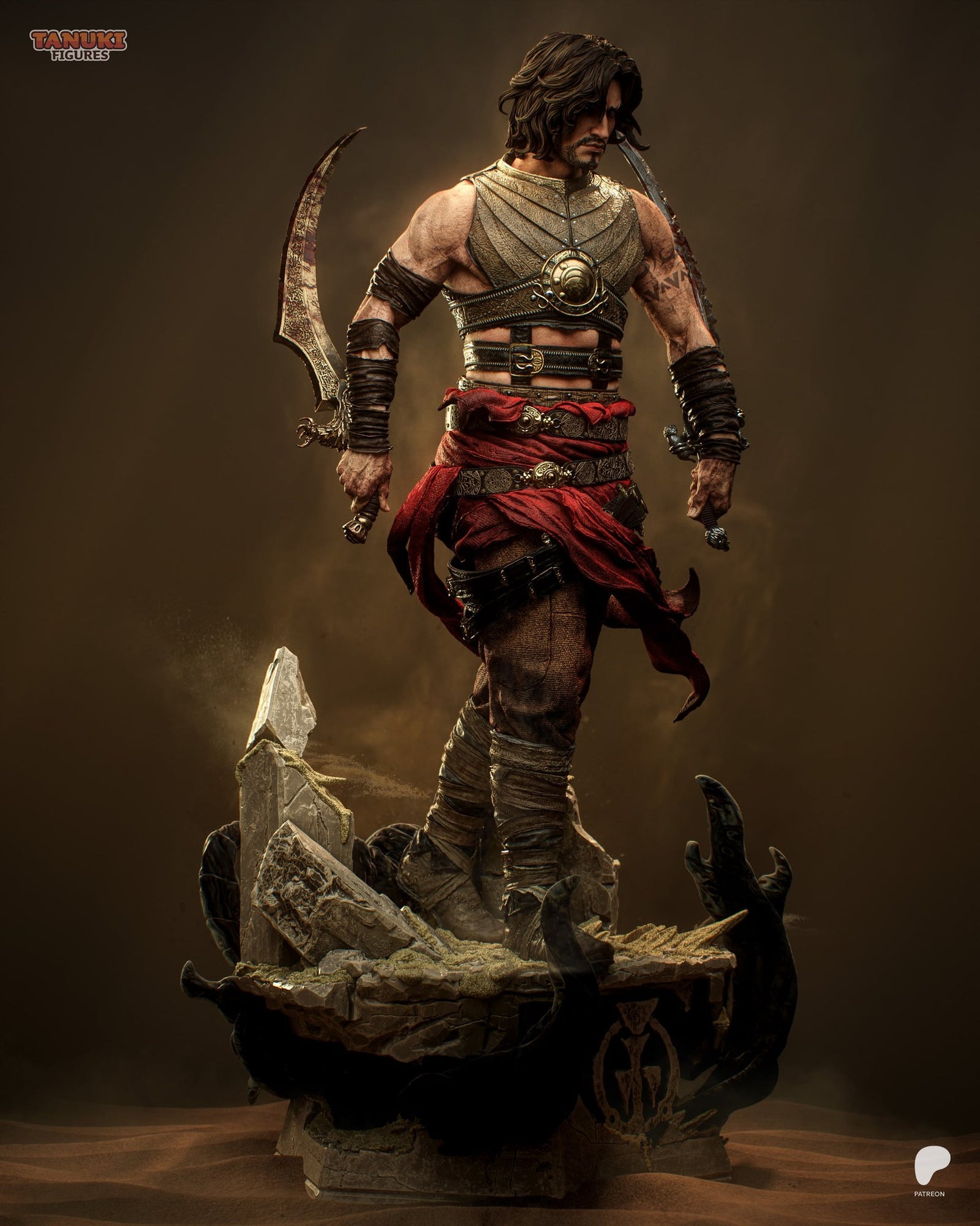 The Prince (Prince of Persia) resin figure by Tanuki Figures — studio render 2