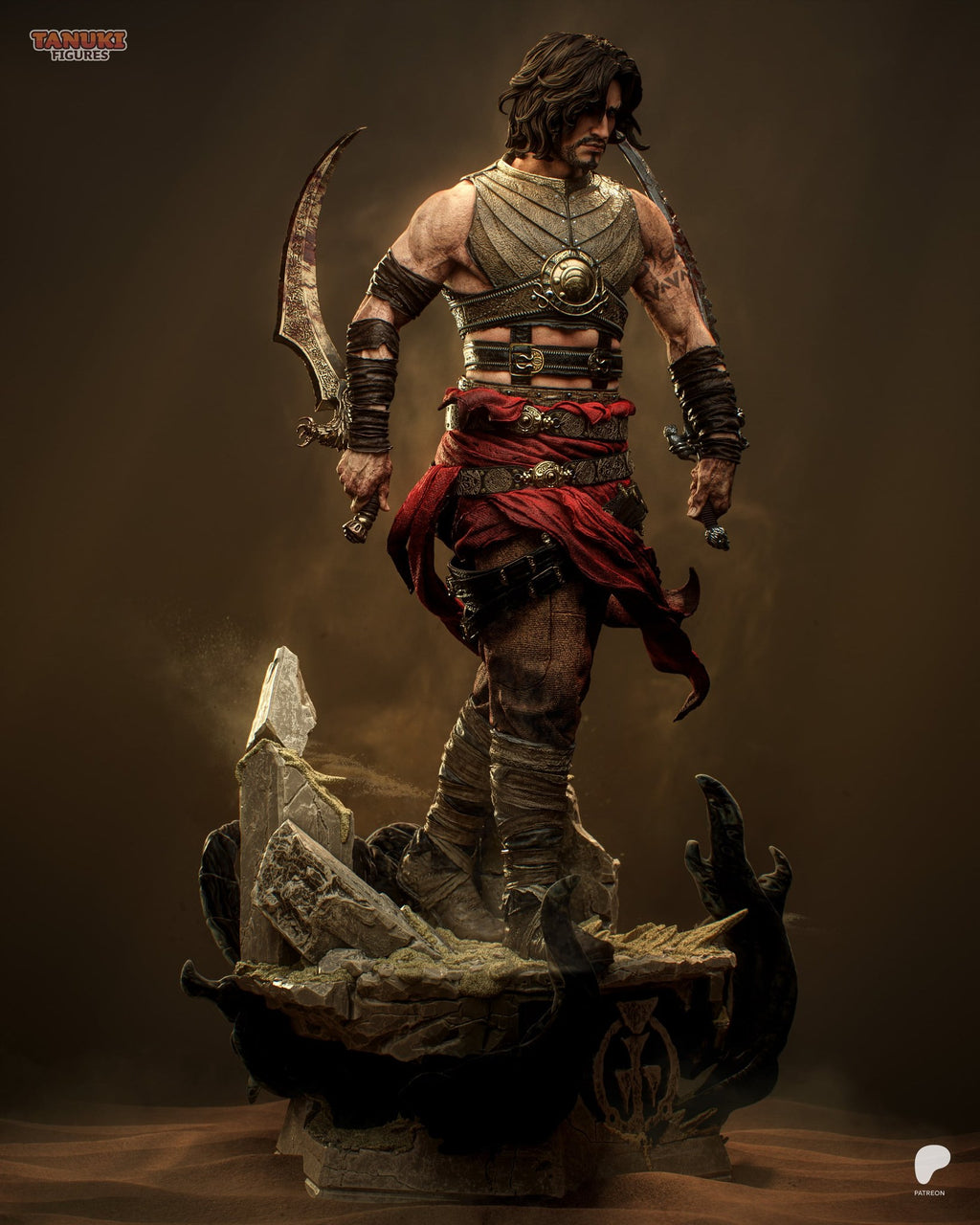The Prince (Prince of Persia) resin figure by Tanuki Figures — studio render 2