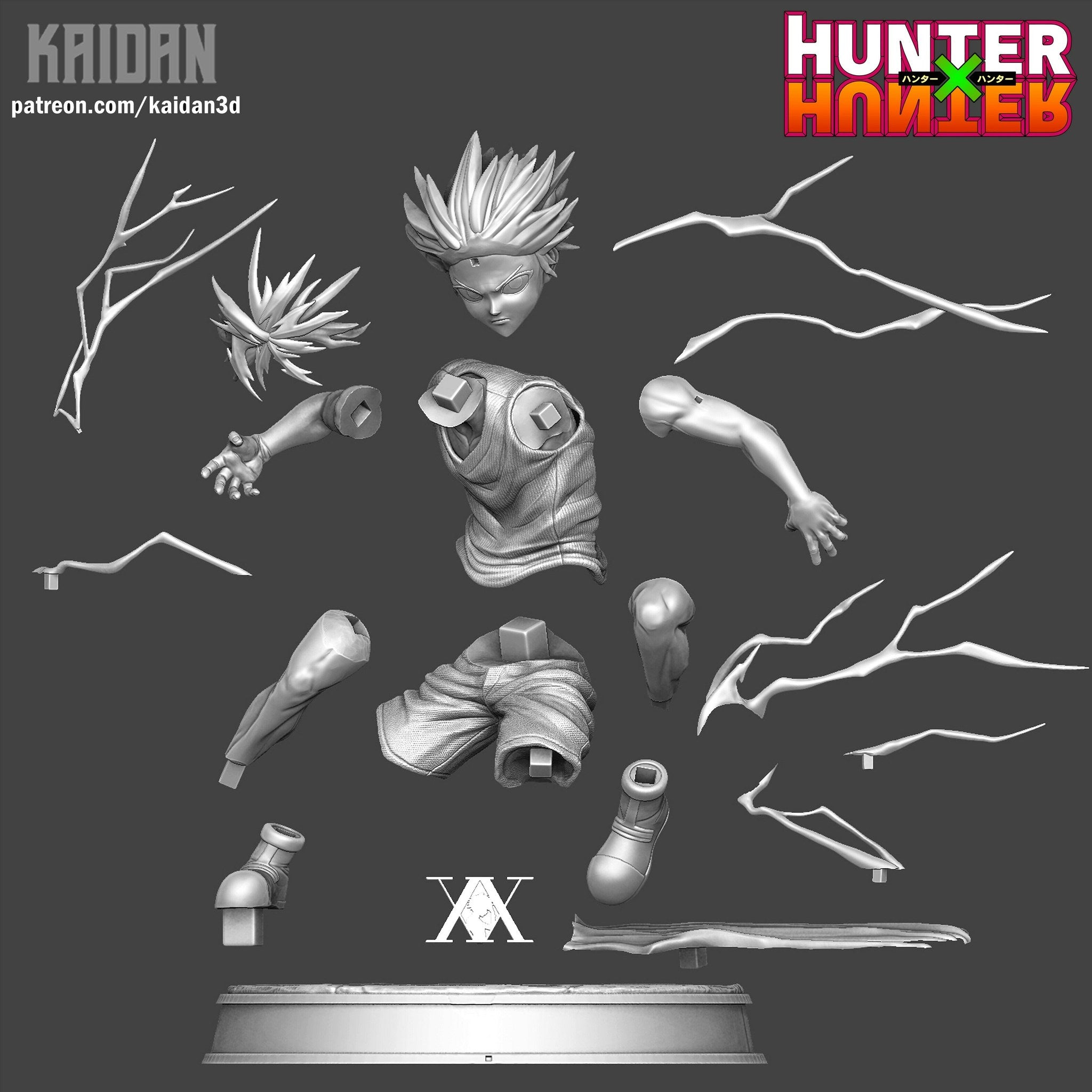 Killua Zoldyck (Hunter x Hunter) resin figure by Kaidan 3D — studio render 3
