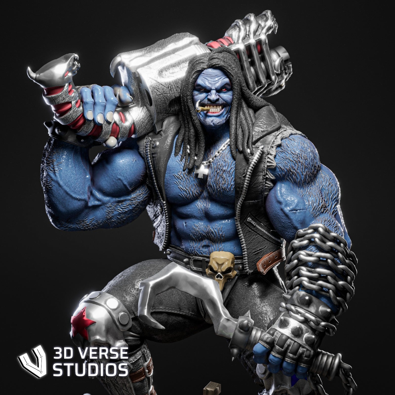 Lobo DC resin figure by CA 3D Studios — studio preview 1