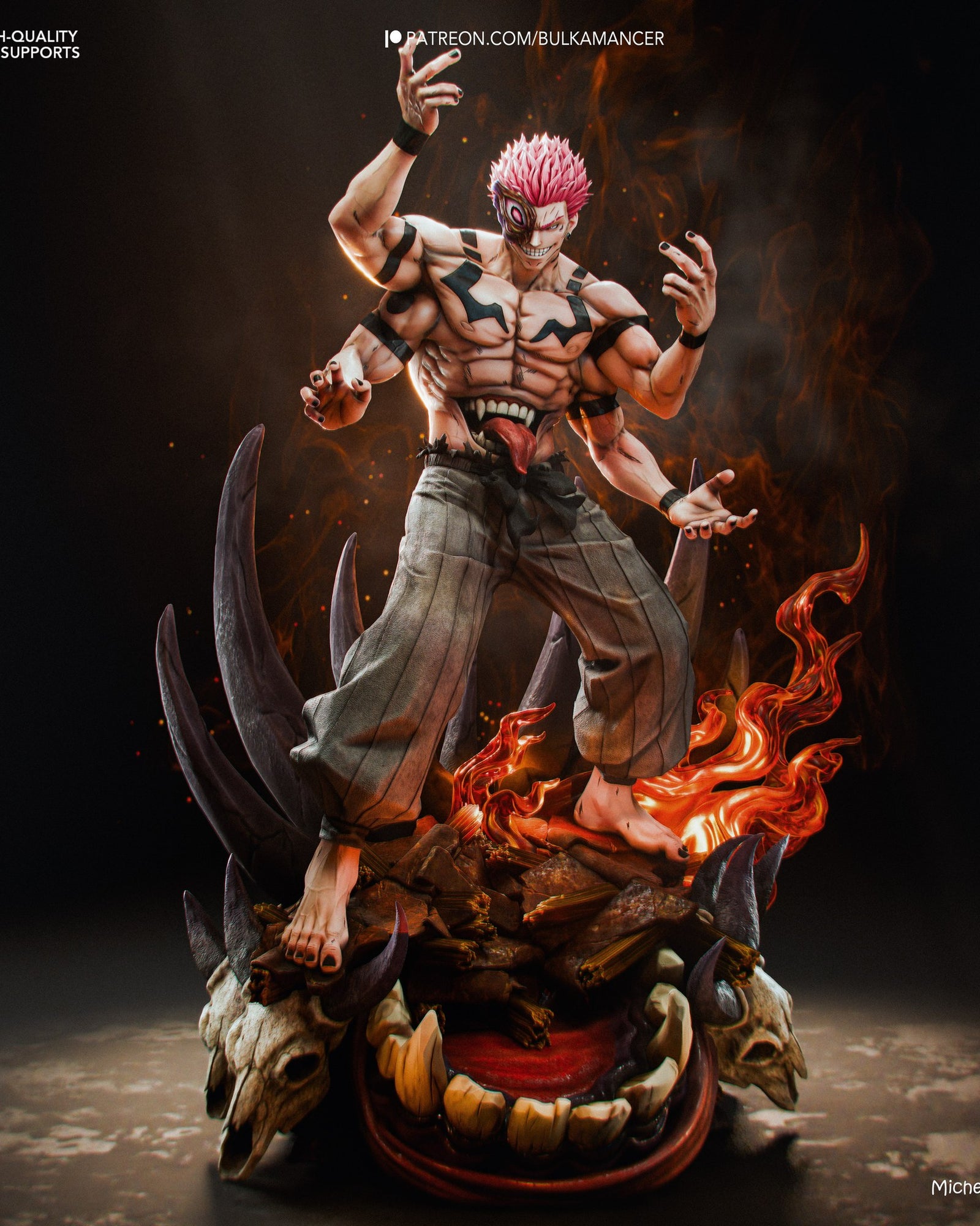Ryomen Sukuna (Jujutsu Kaisen) resin figure by Bulkamancer — studio render 3